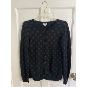 Old Navy metallic polka dot cardigan sweater size M